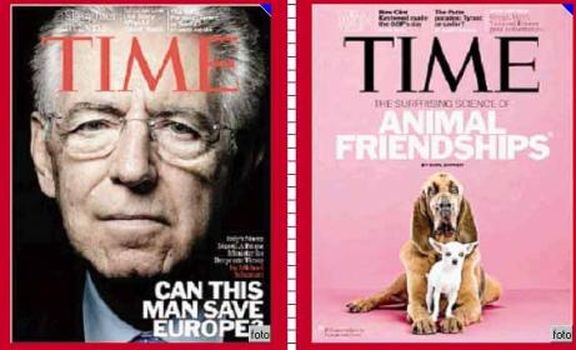 La famosa copertina europea del Time e quella statunitense